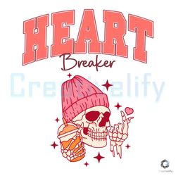 Heart Breaker Valentine SVG Skeleton Coffee File Digital