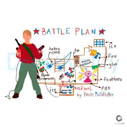 Home Alone Battle Plan Map SVG Funny Christmas Cricut File