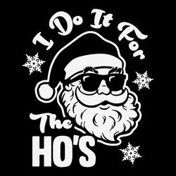 I Do It For The Hos Vinatge SVG Santa Claus File Design