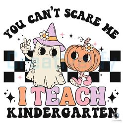 I Teach Kindergarten SVG Teacher Pumpkin Design File Digital