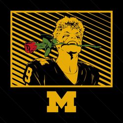 JJ McCarthy Rose SVG Michigan Football File Design