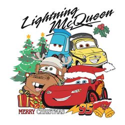 Lightning McQueen Xmas SVG Christmas Tree File