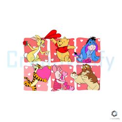 Love Winnie The Pooh Friends PNG Valentines Day File