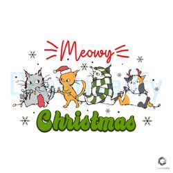 Meowy Christmas SVG Funny Kitten Cat File For Cricut