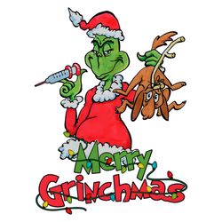 Merry Grinchmas Nurse PNG Funny Xmas File Design