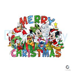 Merry Xmas Mickey Friends PNG Christmas Disney File