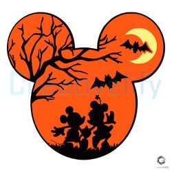 Mickey And Minnie Pumpkin SVG Disney Halloween Design