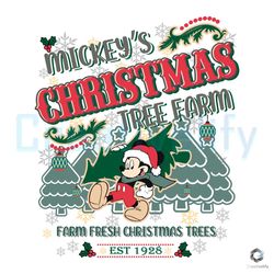 Mickey Christmas Tree Farm SVG Disney Christmas Cricut File