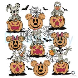Mickey Friends Mummy Horror SVG Disney Pumpkin File