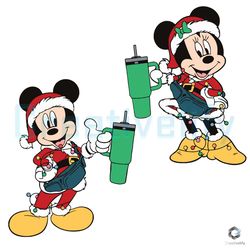 Mickey Minnie Christmas Stanley SVG File Digital Download