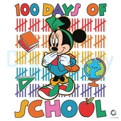 Minnie 100 Days of School SVG File Digital Download