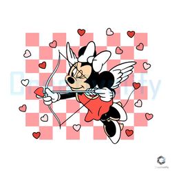 Minnie Cupids Checkered SVG Disney Valentines Day File
