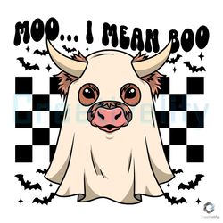 Moo I Mean Boo Halloween SVG Graphic Design File