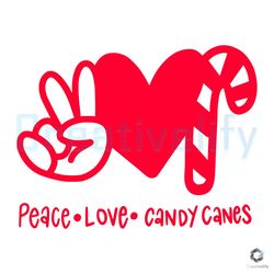 peace love candy canes svg merry xmas heart file
