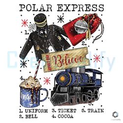 Polar Express Polar Ticket PNG Christmas Vibes File Sublimation