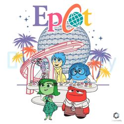 Retro Inside Out Epcot Characters SVG Disney Cartoon File