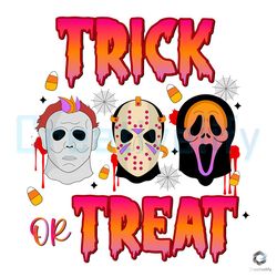 Retro Trick or Treat PNG Horror Characters File Download