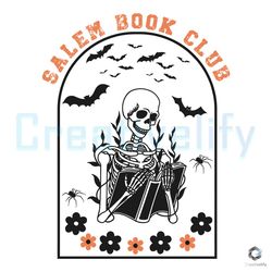 Salem Book Club SVG Halloween Spooky Librarian Cricut File