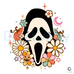 Scream Horror Movie SVG Floral Ghostface Halloween File