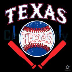Texas Ranger Vintage SVG Texas Baseball File For Cricut