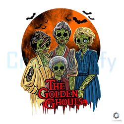 The Golden Ghouls PNG Horror Blood Moon File Design