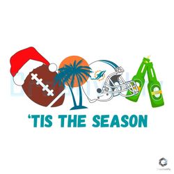 Tis The Season Miami SVG Christmas Football File