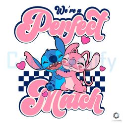 We Are A Perfect Match SVG Stitch Angel Valentine File