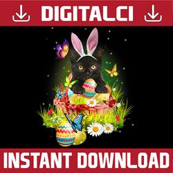 Black Cat Easter Day Bunny Eggs Easter Day Png, Happy Easter Day Sublimation Design32