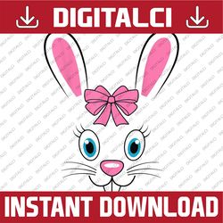 Cute Easter Bunny Face Funny Happy Easter Day Easter Day Png, Happy Easter Day Sublimation Design152