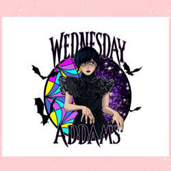 Addams Family Wednesday Addams PNG Sublimation Download,Disney svg, Mickey mouse,Princess, Movie