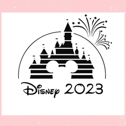 Disney 2023 Silhouette Castle SVG Graphic Design Files,Disney svg, Mickey mouse,Princess, Movie