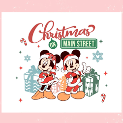 Disney Christmas On Main Street SVG,Disney svg, Mickey mouse,Princess, Movie
