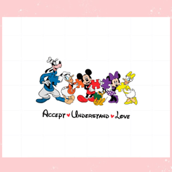 Disney Mickey And Friend Autism Accept Understand Love Svg,Disney svg, Mickey mouse,Princess, Movie