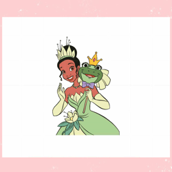 Disney Tiana The Princess and the Frog Vector SVG Graphic Designs Files,Disney svg, Mickey mouse,Princess, Movie