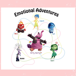 Emotional Adventures Inside Out Characters PNG Download,Disney svg, Mickey mouse,Princess, Movie