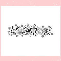 Funny Christmas Mouse and Friends SVG,Disney svg, Mickey mouse,Princess, Movie