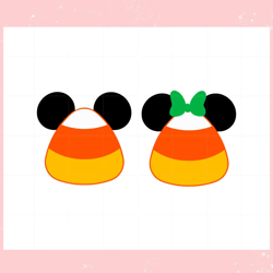 Halloween Cute Mickey And Minnie Face SVG Graphic Design Files,Disney svg, Mickey mouse,Princess, Movie
