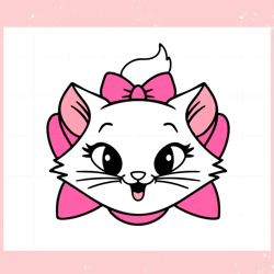 Marie Cat Cute Disney Character SVG Files for Cricut Sublimation Files,Disney svg, Mickey mouse,Princess, Movie