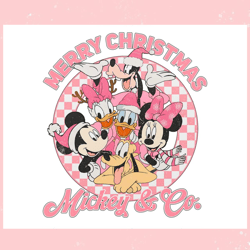 Merry Christmas Mickey And Co PNG,Disney svg, Mickey mouse,Princess, Movie