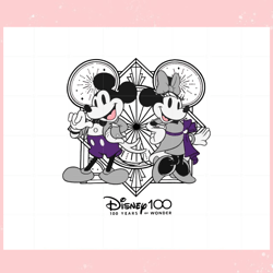 Mickey And Minnie Disney 100 Years Of Wonder Svg Cutting Files,Disney svg, Mickey mouse,Princess, Movie