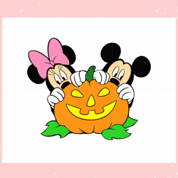 Minnie Mickey Mouse Pumpkin Disney Halloween SVG Cutting Files,Disney svg, Mickey mouse,Princess, Movie