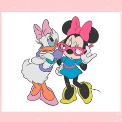 Minnie Mouse and Daisy Duck Best SVG Cutting Digital Files,Disney svg, Mickey mouse,Princess, Movie