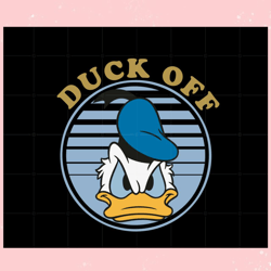 Retro 90s Donald Duck Off Disney Grumpy Duck SVG Cutting Files,Disney svg, Mickey mouse,Princess, Movie