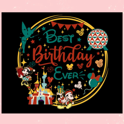 Retro Disney Best Birthday Ever SVG,Disney svg, Mickey mouse,Princess, Movie