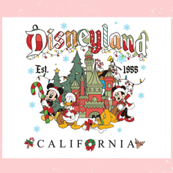 Vintage Disneyland California Xmas SVG,Disney svg, Mickey mouse,Princess, Movie