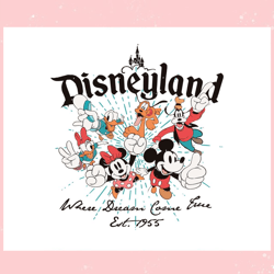 Vintage Disneyland Where Dream Come True SVG File,Disney svg, Mickey mouse,Princess, Movie