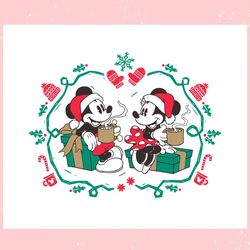 Vintage Mickey Minnie Christmas Coffee SVG,Disney svg, Mickey mouse,Princess, Movie