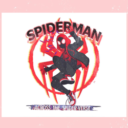 Vintage Spiderman Across the Spider Verse Marvel Comics PNG File,Disney svg, Mickey mouse,Princess, Movie