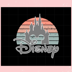 Vintage Sunset Disney Castle Svg Files For Cricut Sublimation Files,Disney svg, Mickey mouse,Princess, Movie