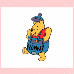 Winnie The Pooh Hunny SVG Cute Bear Design Cutting File,Disney svg, Mickey mouse,Princess, Movie